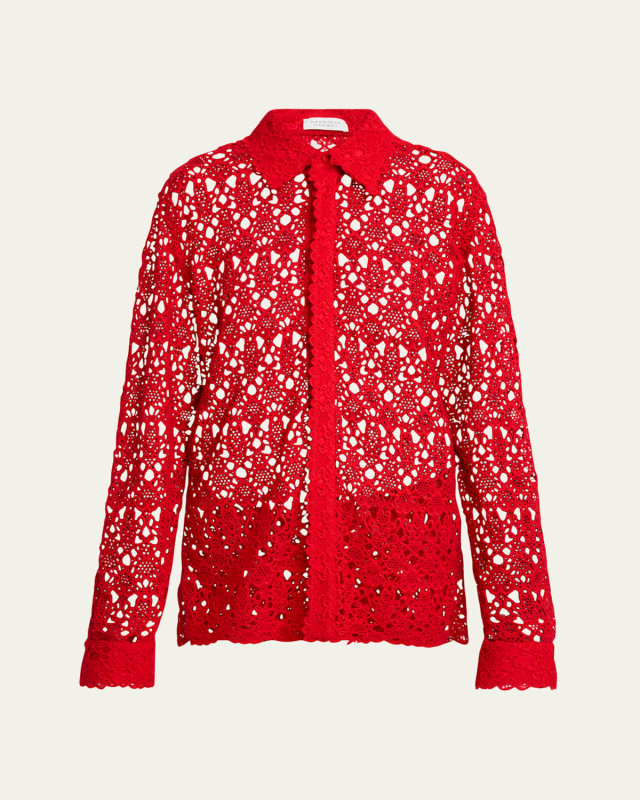 Cassia Lace Cashmere Top
